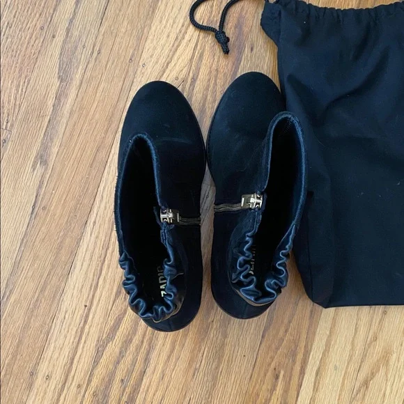 Zadig & Voltaire Lena Suede Elastic Boots in Black - Picture 4 of 10